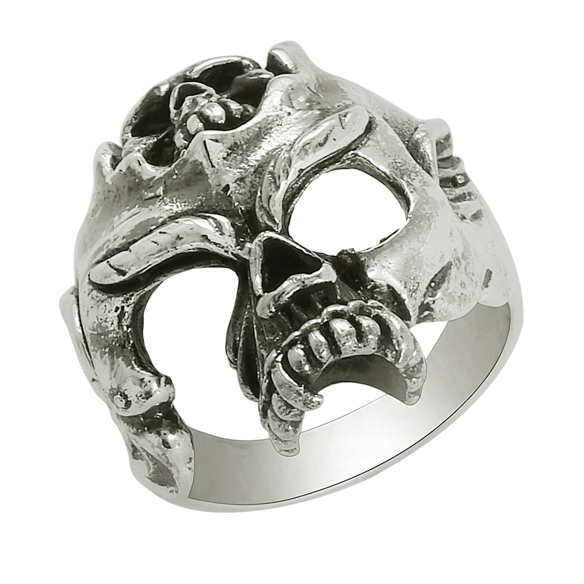 Head in Head Skeleton Ring
