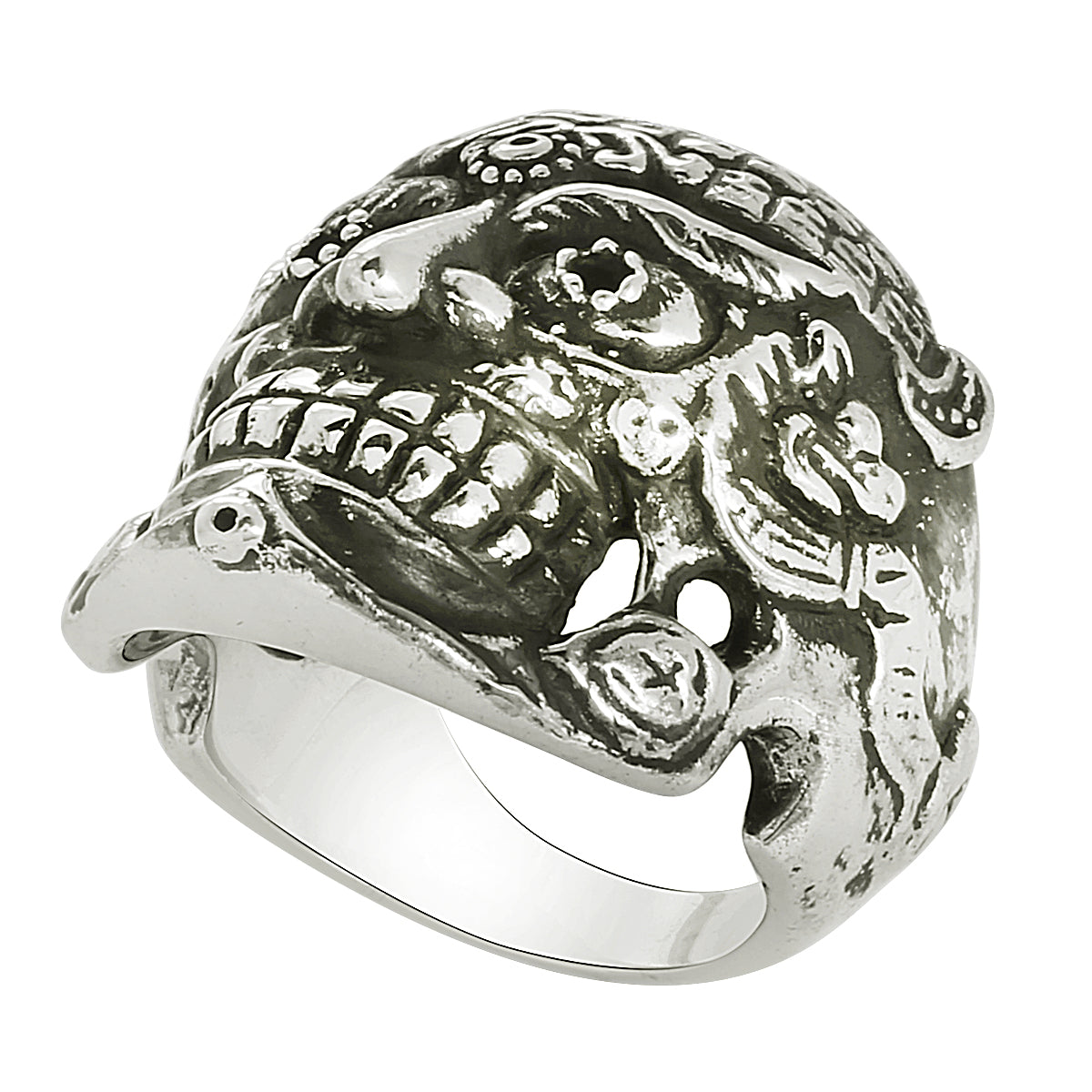 Anello teschio tibetano Kapala