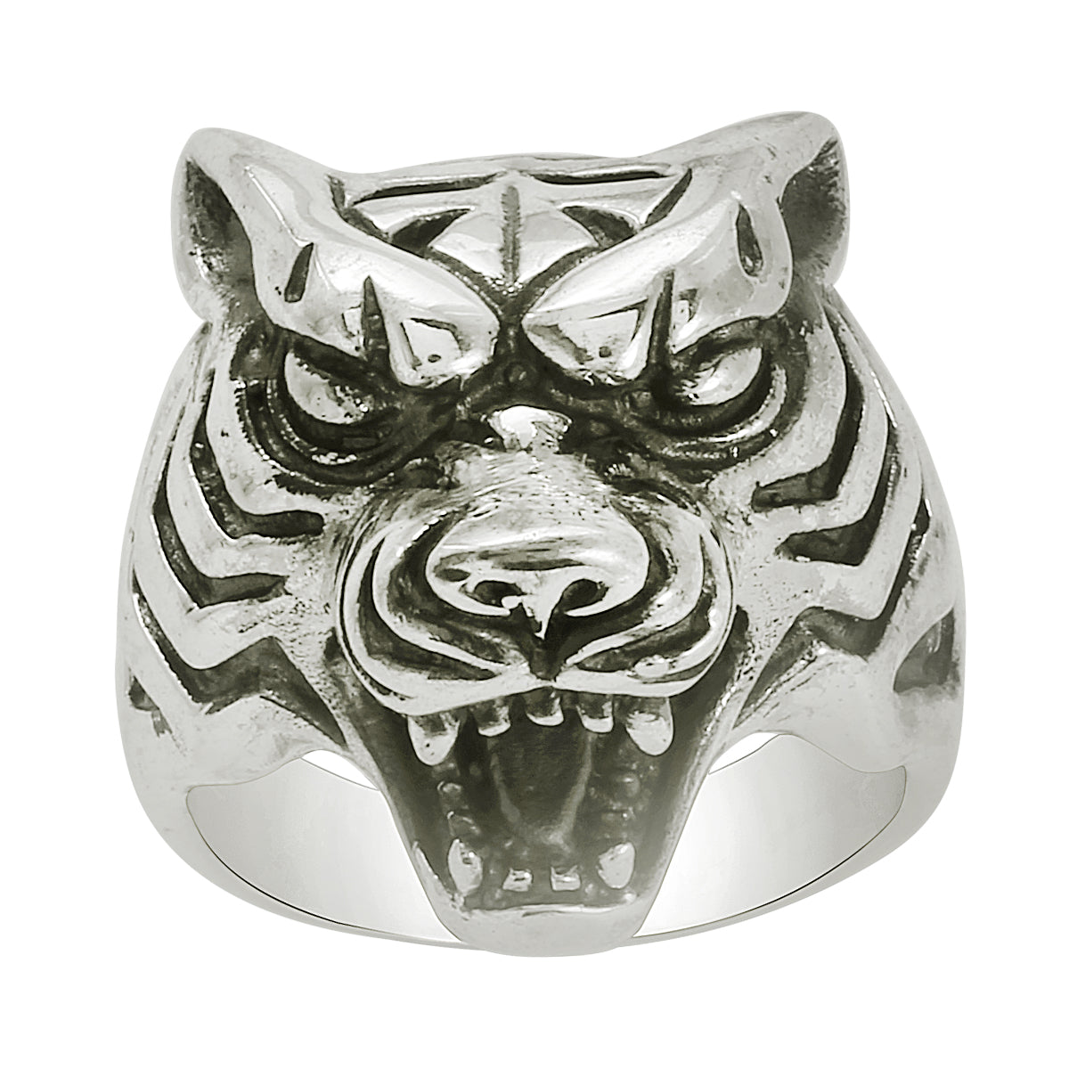 Siberian Tiger Head Ring