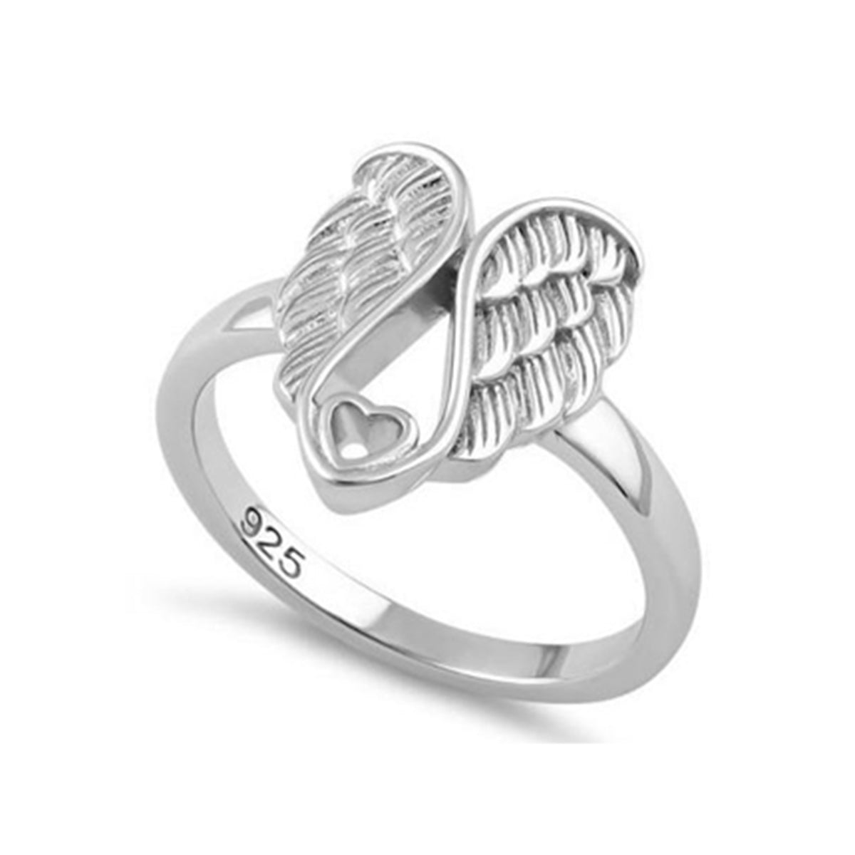 Infinity Angel Wing Ring - Sterling Silver