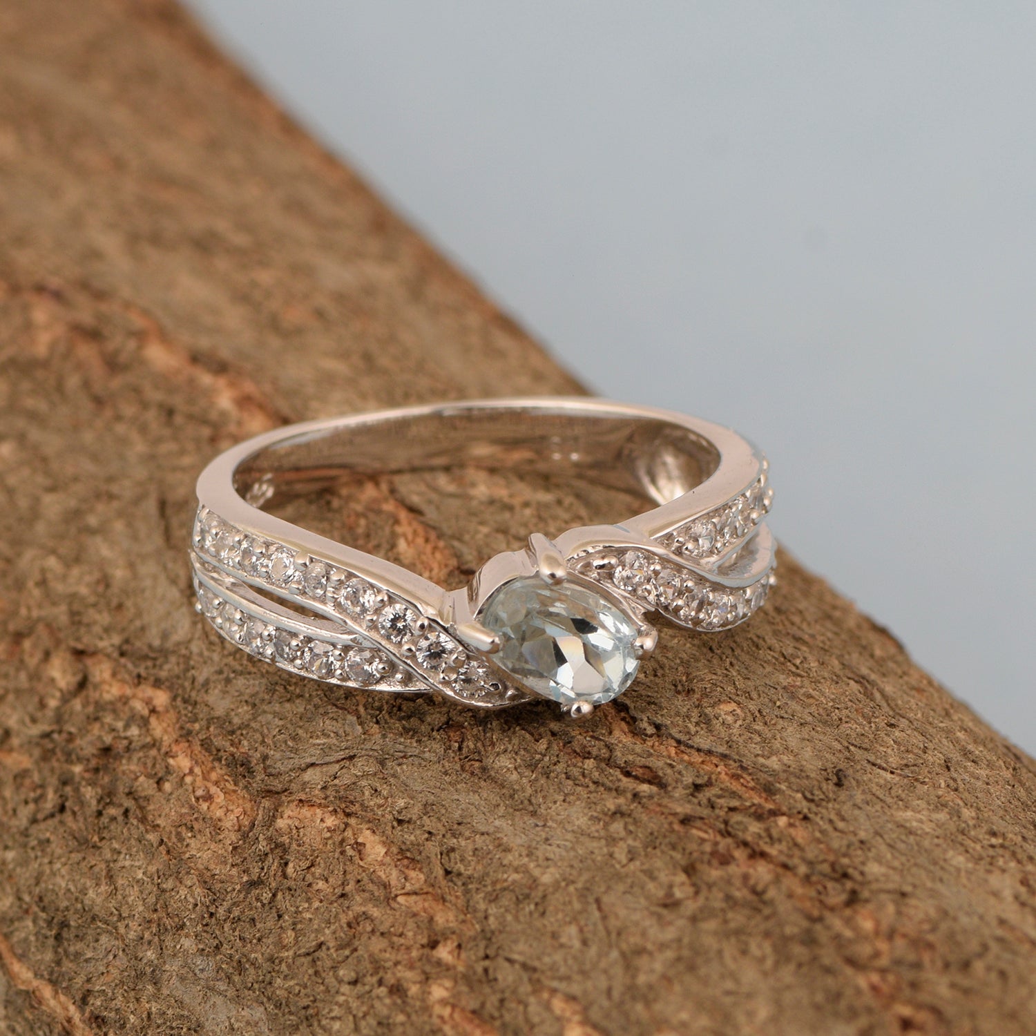 Swiss Blue Topaz ring
