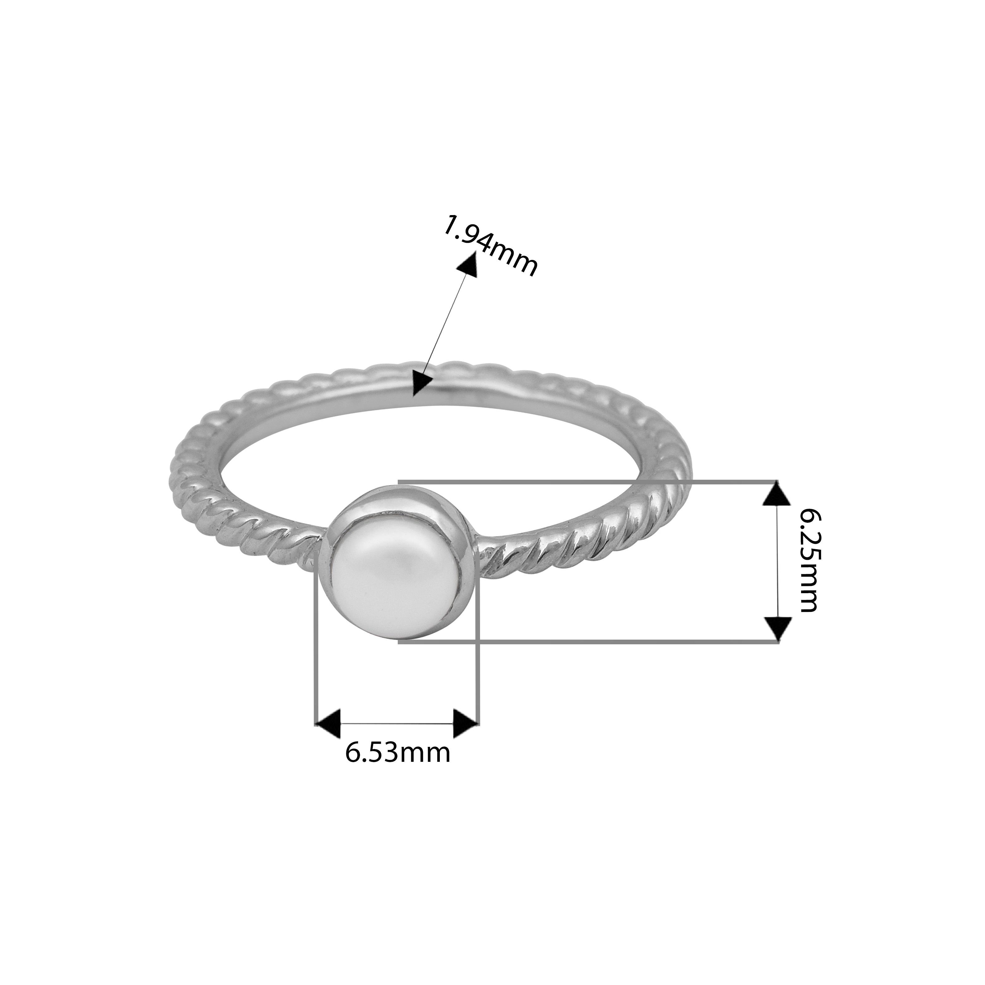 Anello di perle minimalista