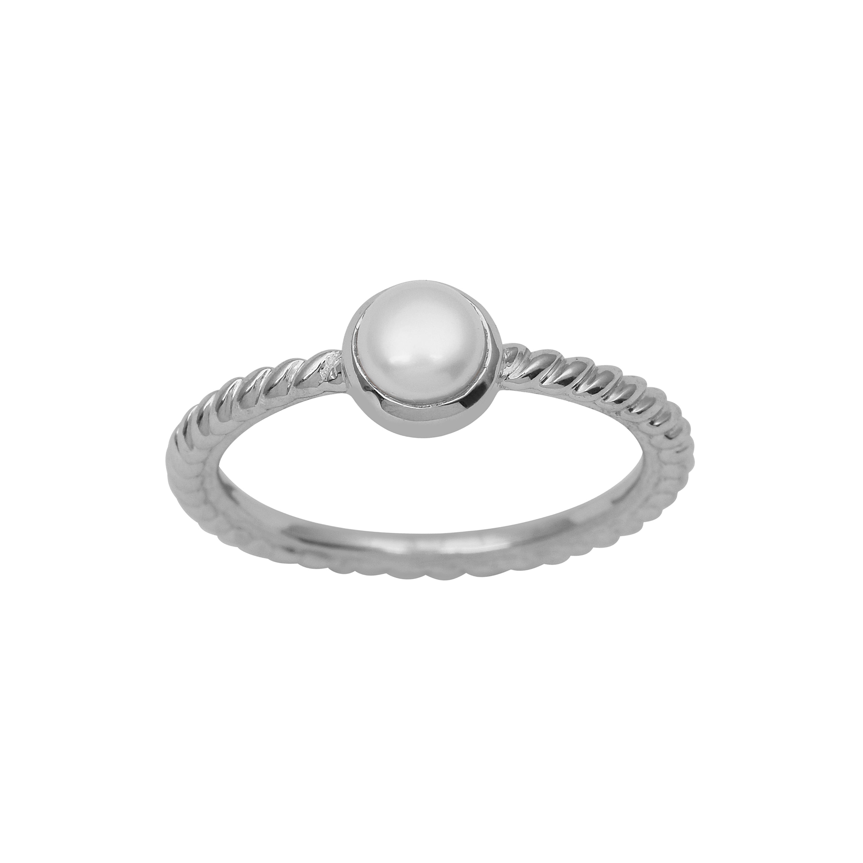 Anello di perle minimalista