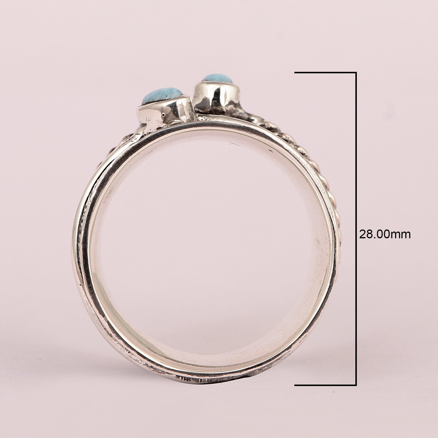 Larimar Spinner Ring – Sterling Silver