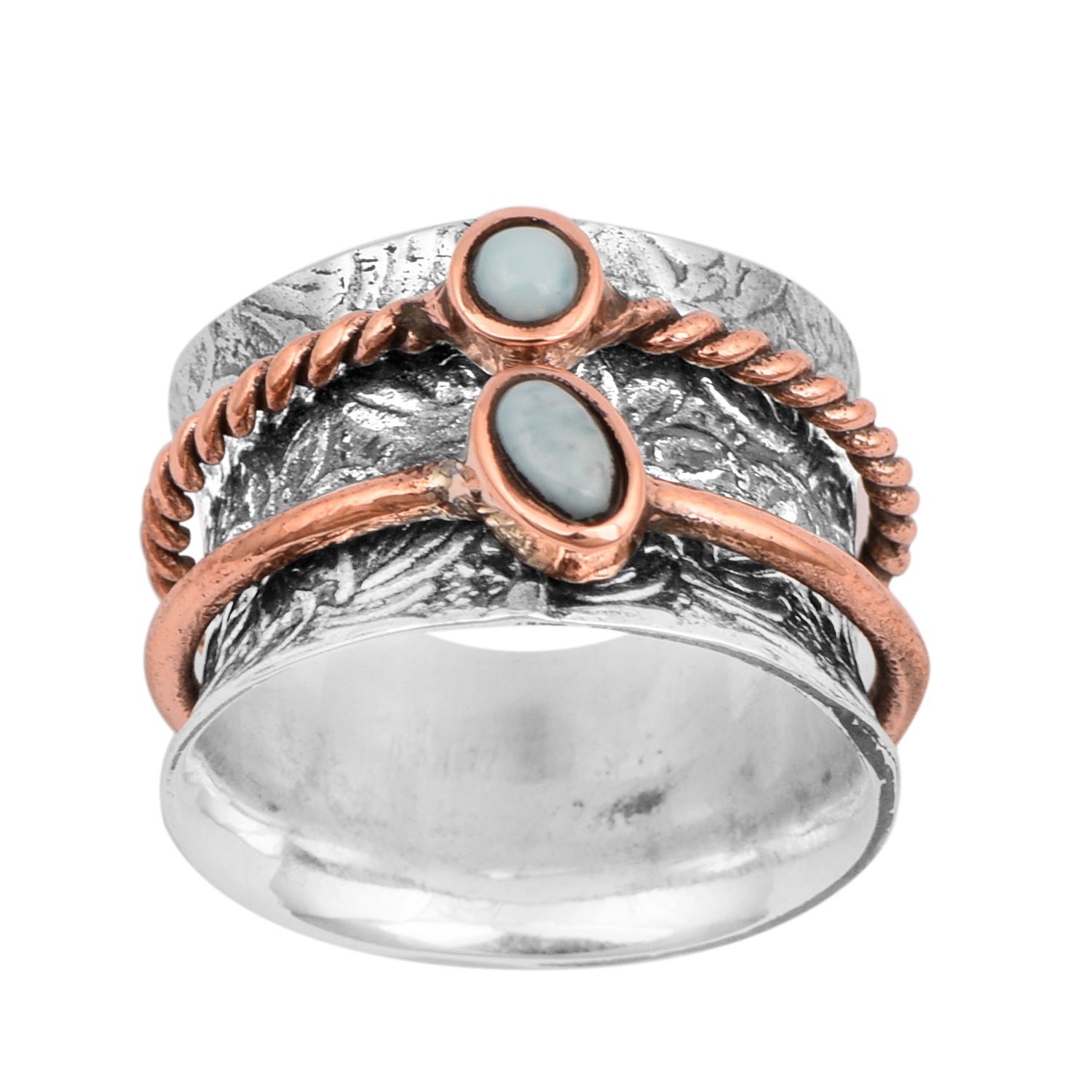 Larimar Spinner Ring – Sterling Silver