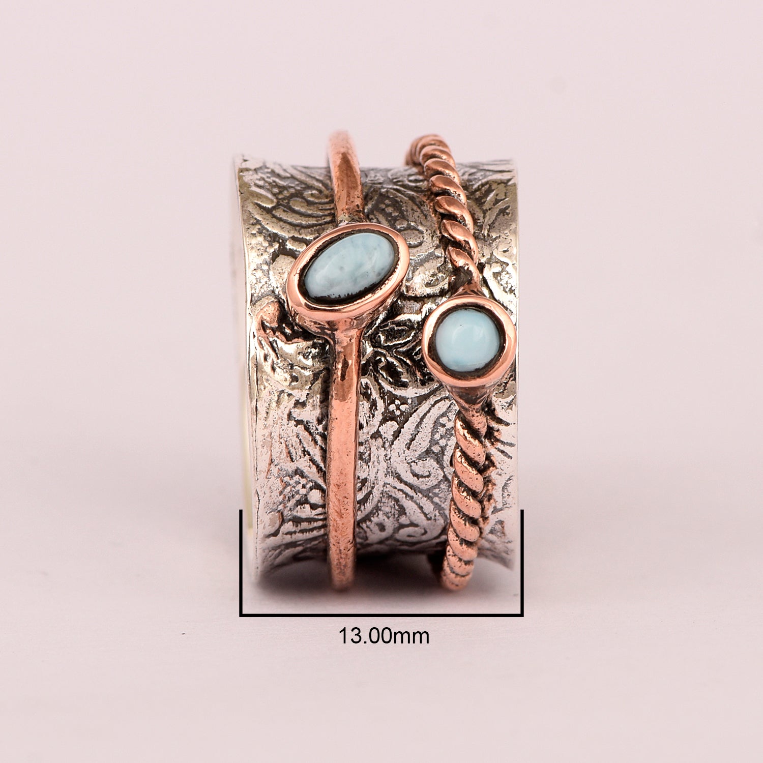 Larimar Spinner Ring – Sterling Silver