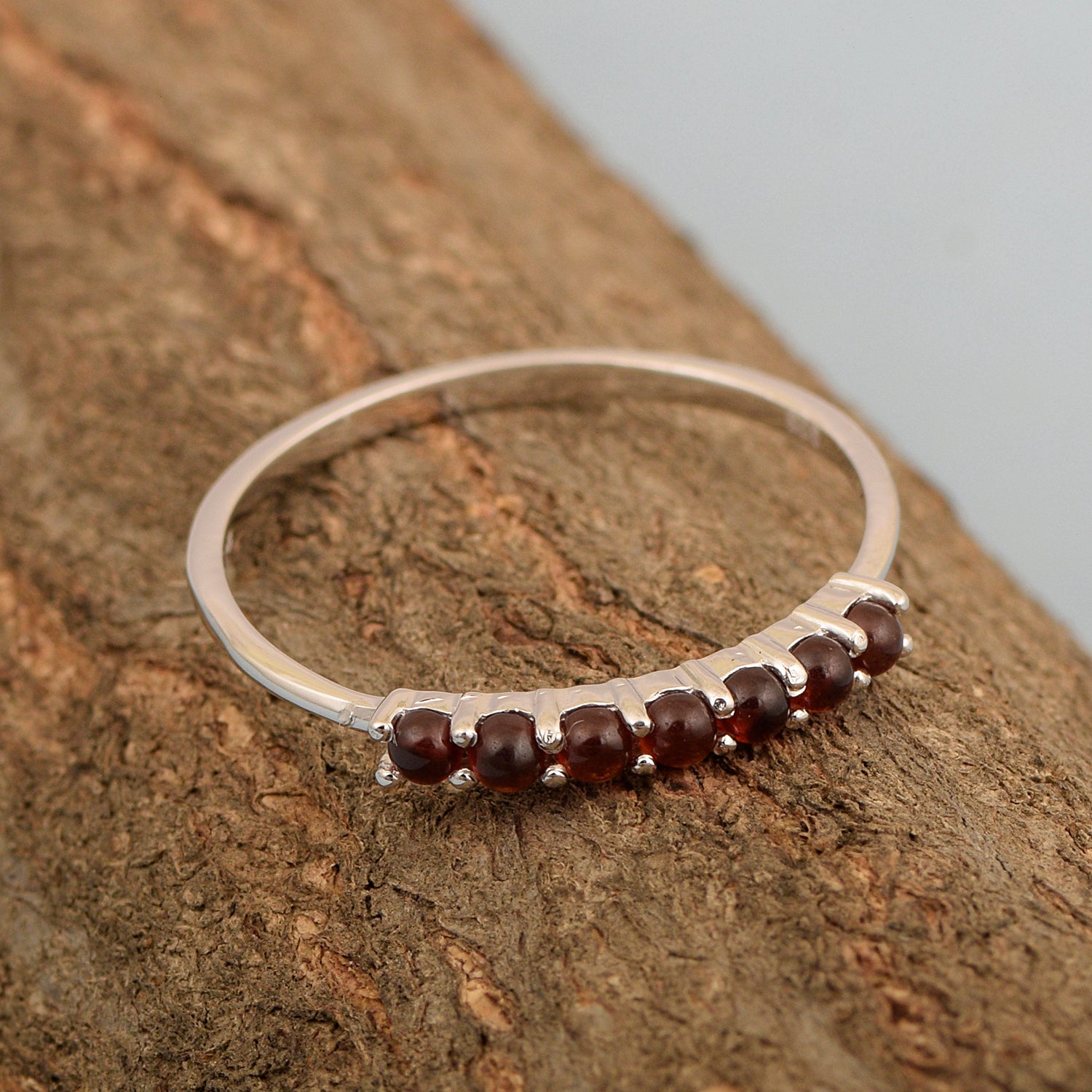 Garnet Cabochon ring