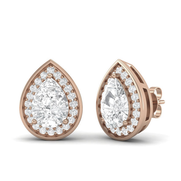 Moissanite Diamond Earrings For Women in 925 Sterling Silver