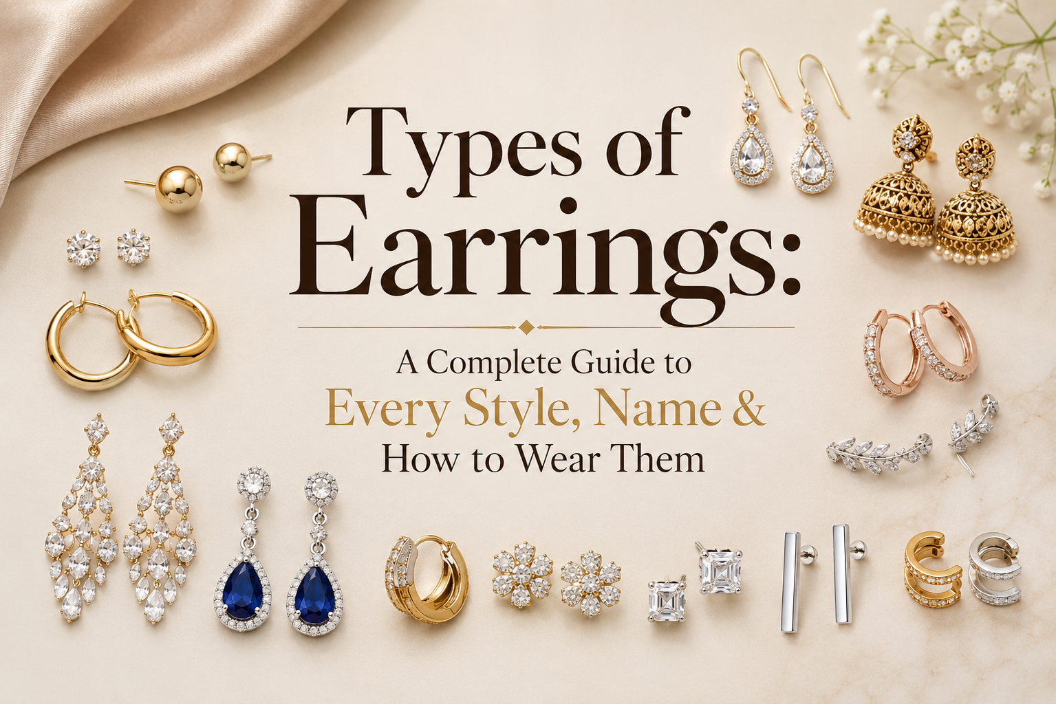 Types of Earrings: A Complete Guide to Every Style, Name & How to Wear Them