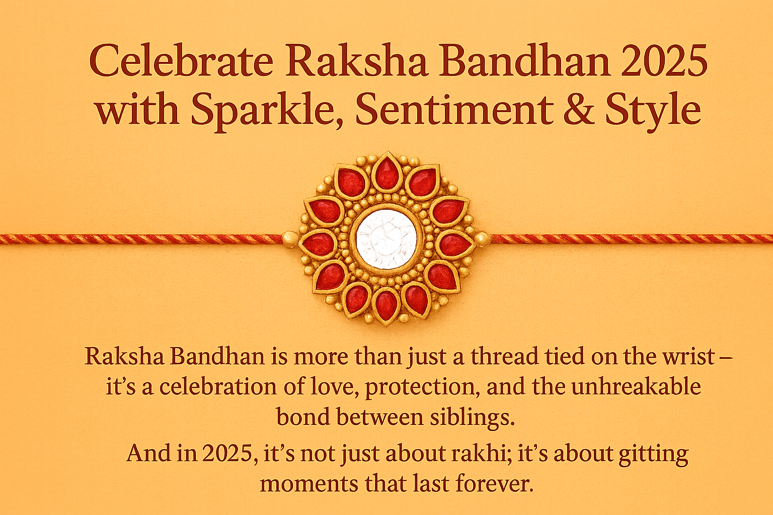 🪔 Celebrate Raksha Bandhan 2025 with Sparkle, Sentiment Style