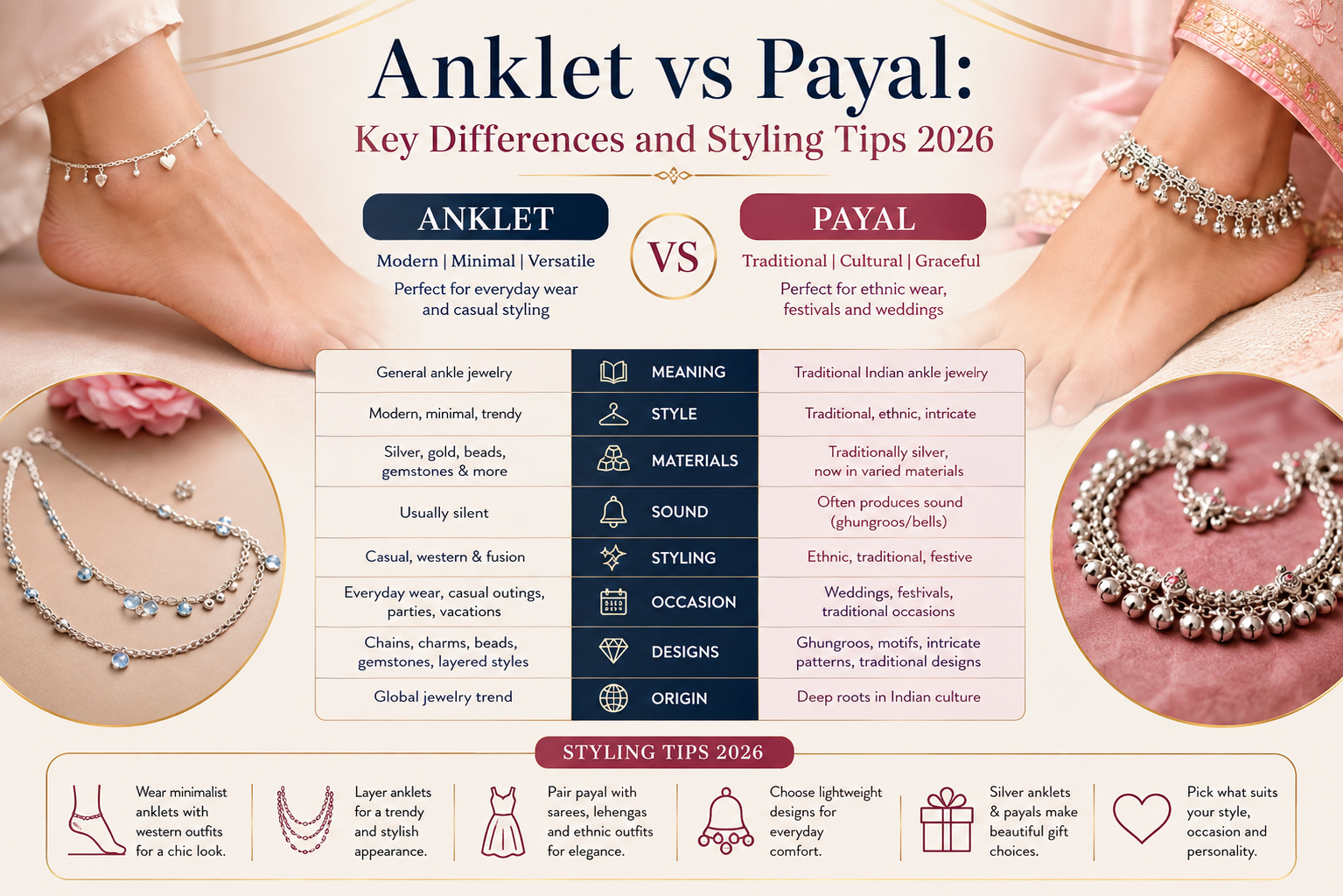 Anklet vs Payal: