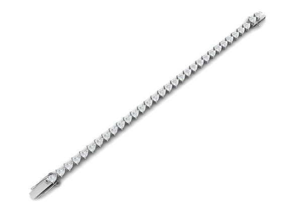 10 Ctw Trillion Moissanite Diamond Dainty Tennis Bracelet