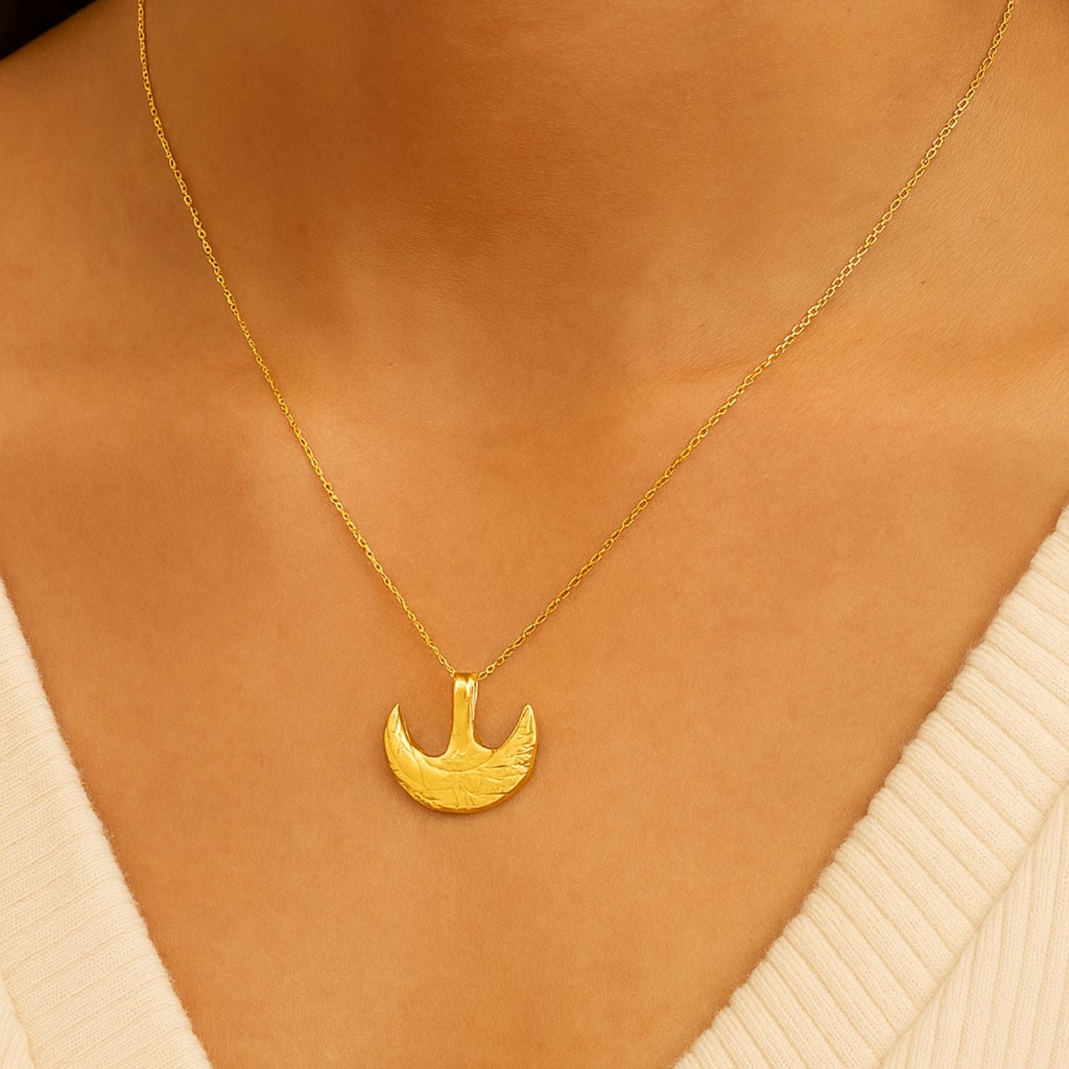 Half Moon Pendant - Sterling Silver