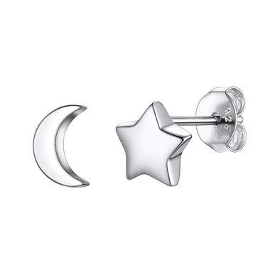Star & Moon Stud Earrings