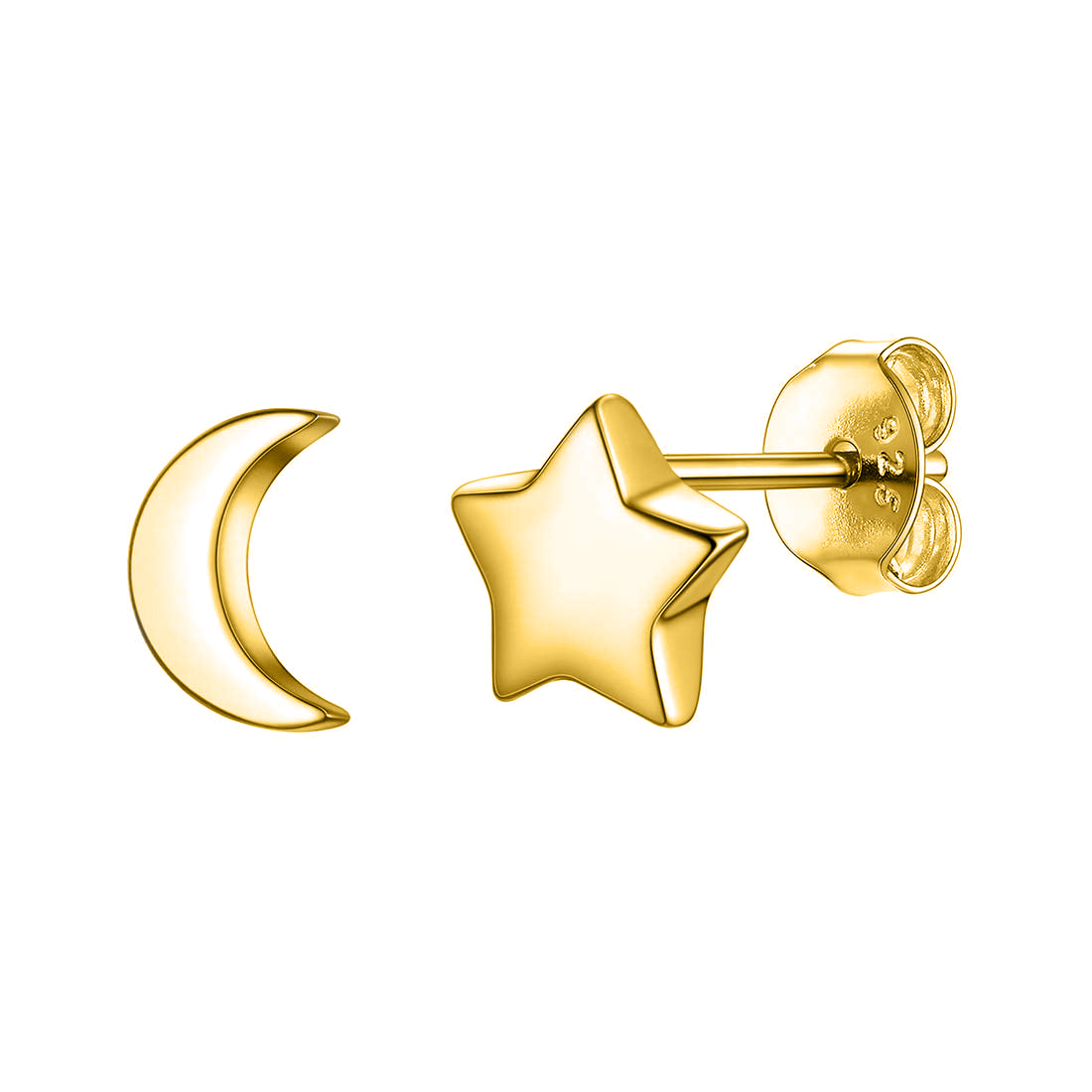 Star & Moon Stud Earrings