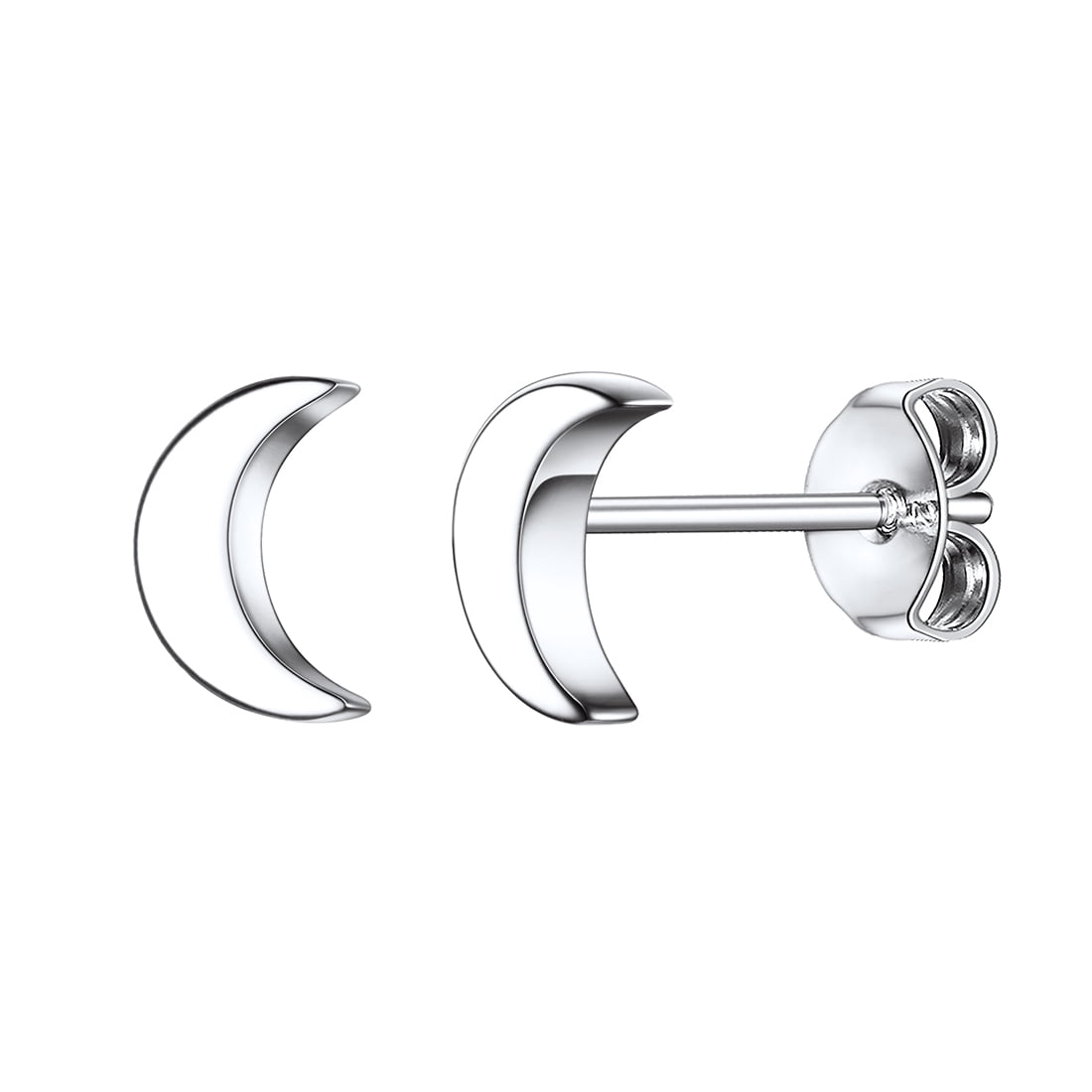 Half Moon Stud Earrings