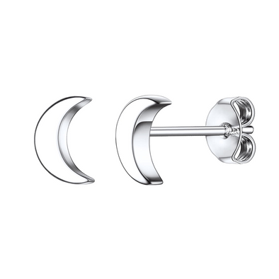 Half Moon Stud Earrings