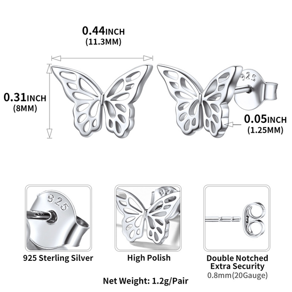 925 Sterling Silver Multi Design Tiny Stud Women Earrings Gift For Her