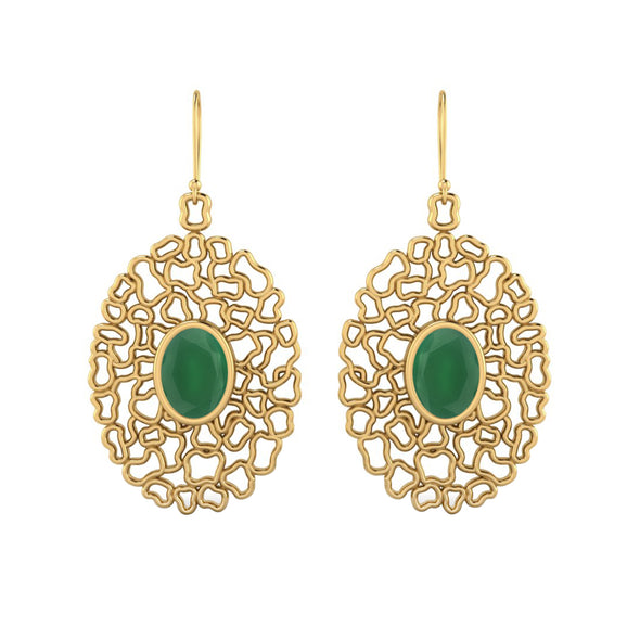 Green Onyx Earring