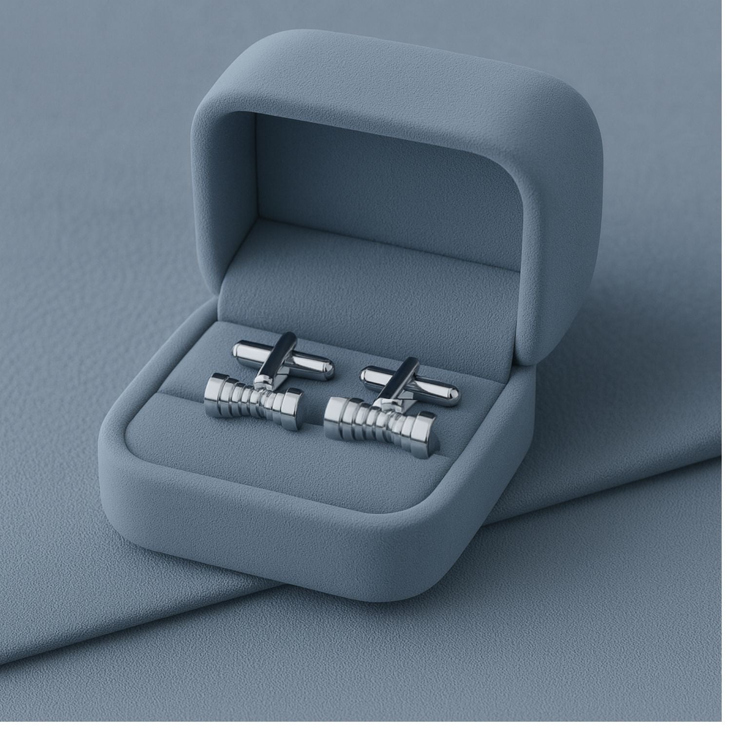 Barrel Cufflinks – Sterling Silver