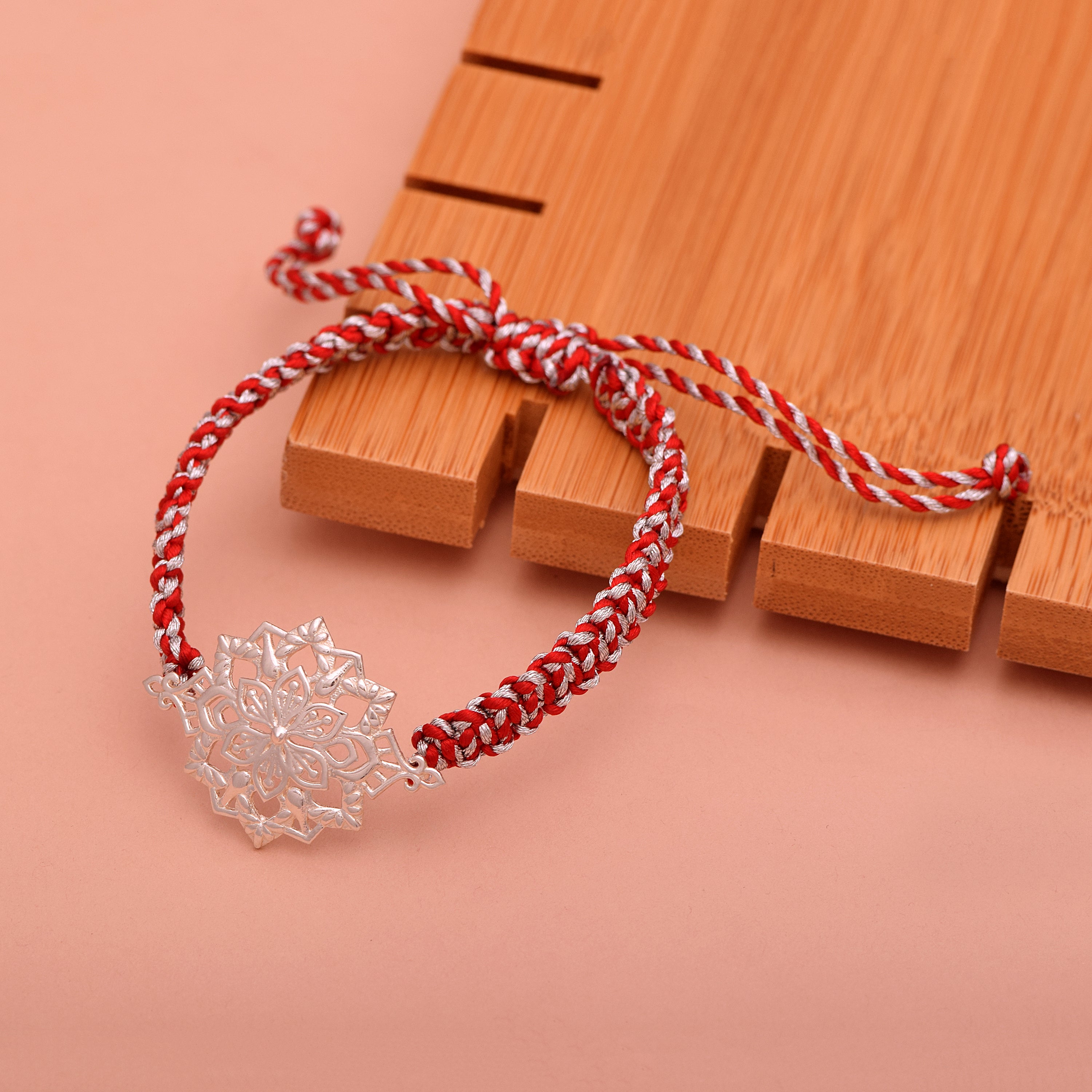 Mandala Rakhi Bracelet – Intricate Floral Design