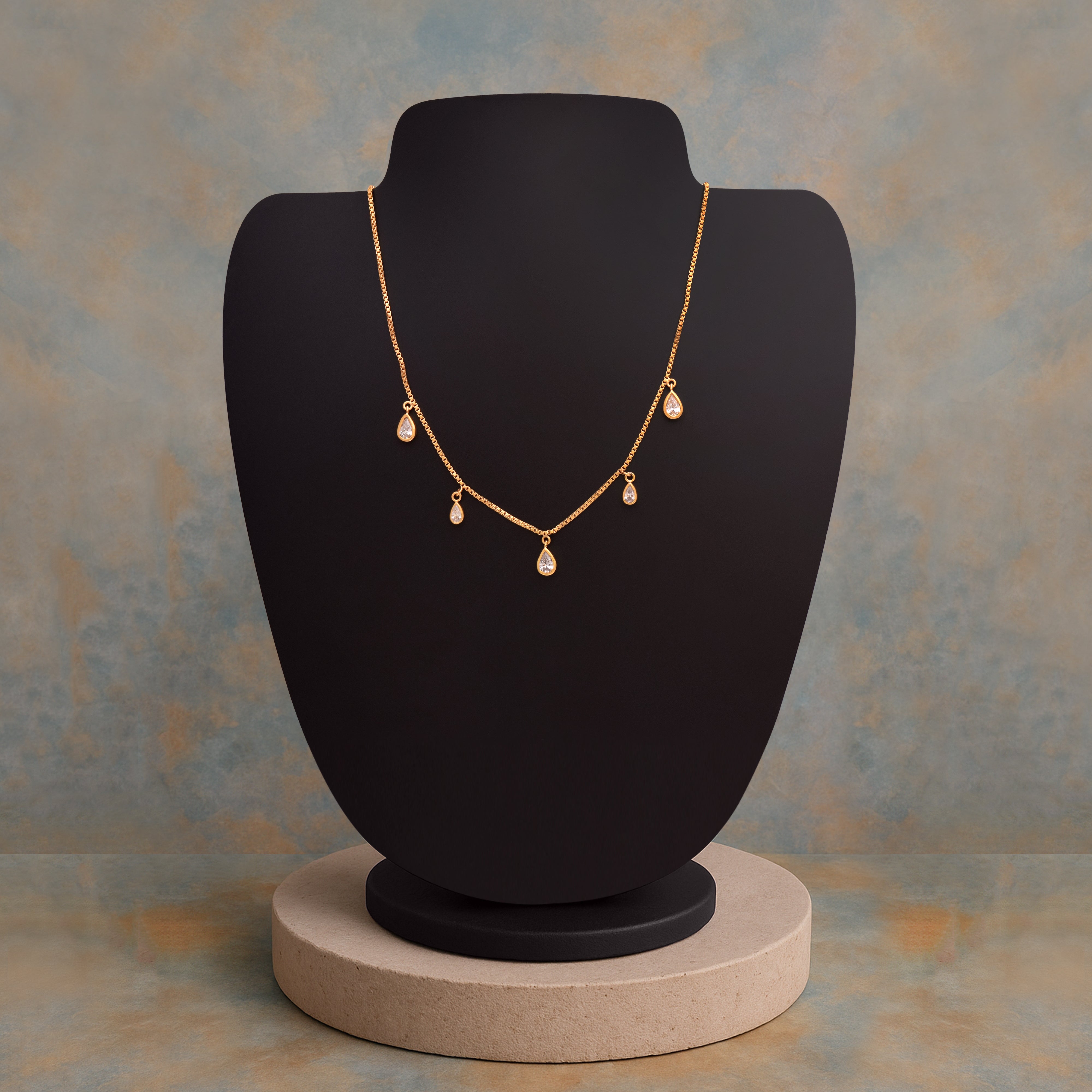 Teardrop Gold Vermeil Necklace - Sterling Silver