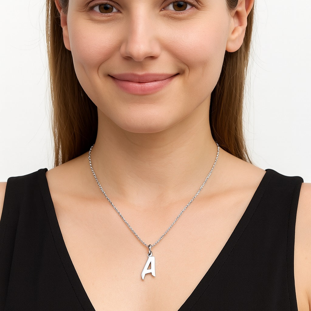 Ciondolo con lettera personalizzata - Argento Sterling