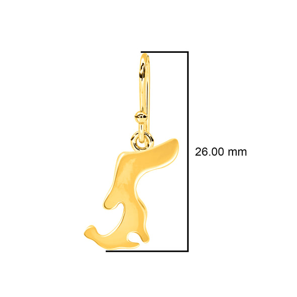 925 Sterling Silver Dachshund Dog Tiny Dangle Animal Earrings For Women