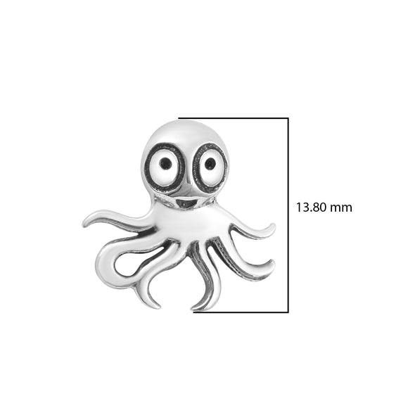 Solid 925 Sterling Silver Octopus Earrings For Women Animal Lover Studs Earrings Unique Octopus Earrings