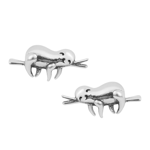 Sloth Cute Earrings in 925 Sterling Silver Studs Earrings Animal Lover Earring For Gift