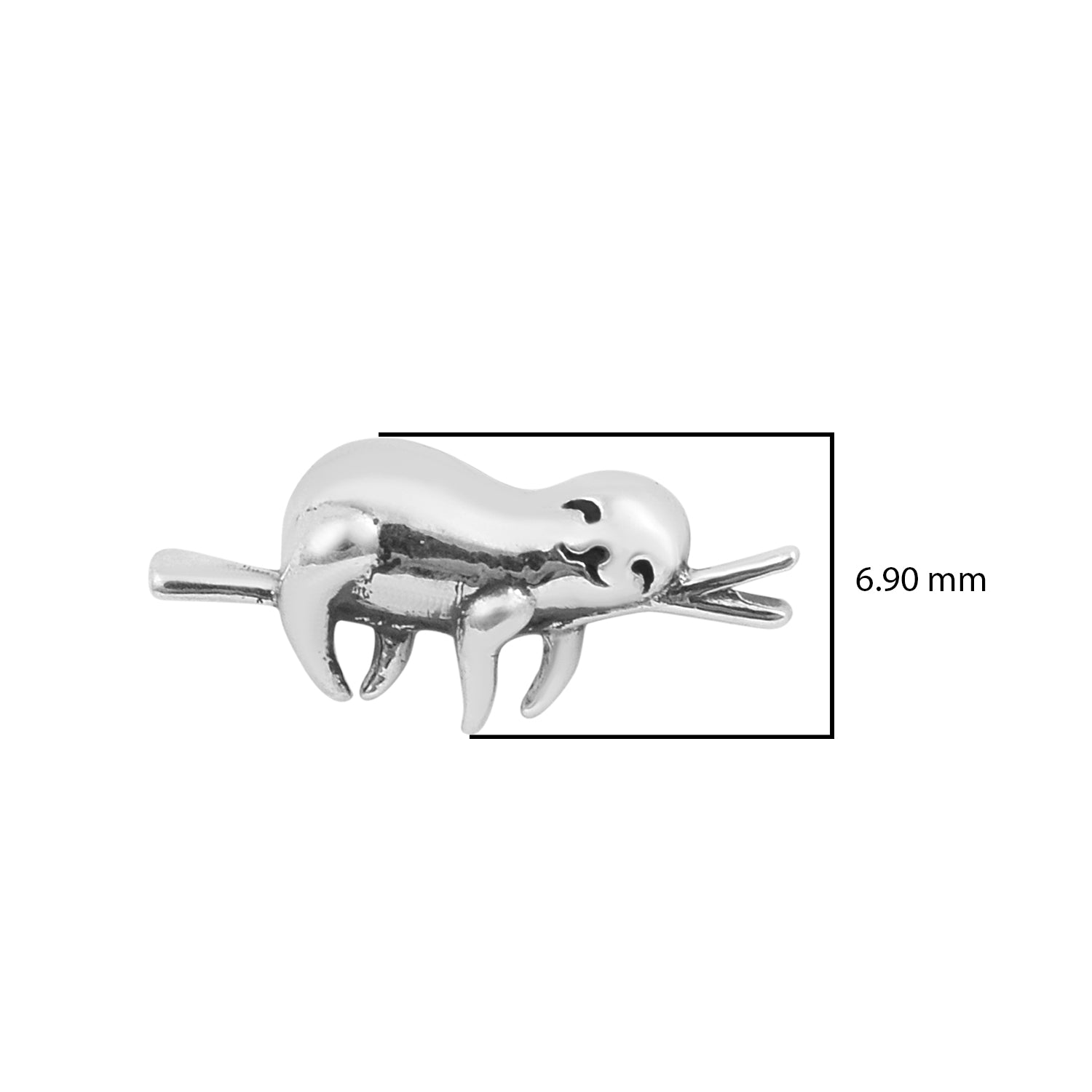 Sloth Animal Stud Earrings - Sterling Silver