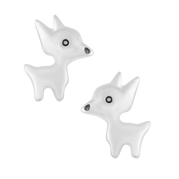 Silver Deer Earrings Unique Deer Studs For Women Reindeer Earrings Animal Jewelry Cute Earrings