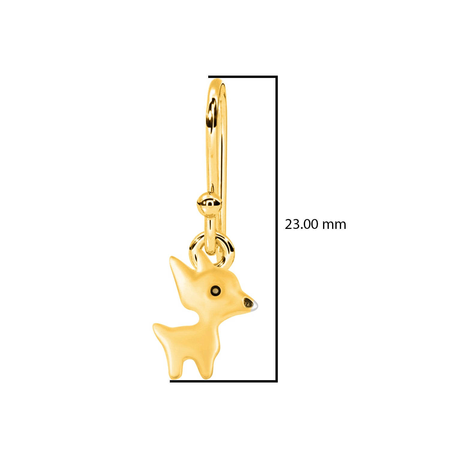 Reindeer Dangle Earrings - Sterling Silver