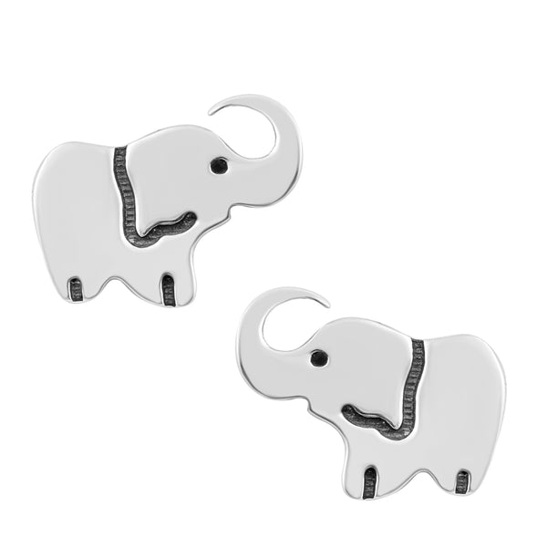 Solid 925 Sterling Silver Elephant Stud Earrings Lovely Animal Earrings Women Studs Earrings