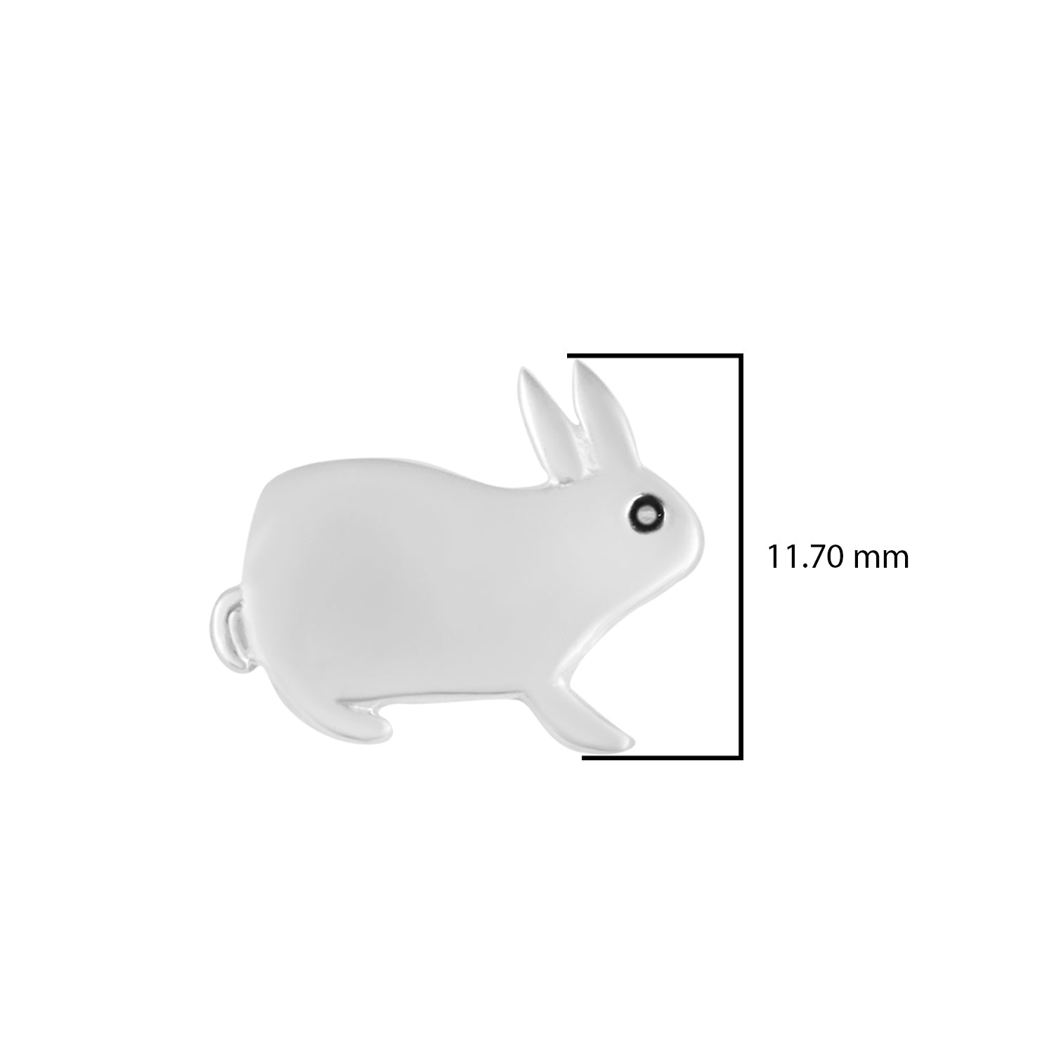 Bunny Rabbit Stud Earrings - Sterling Silver
