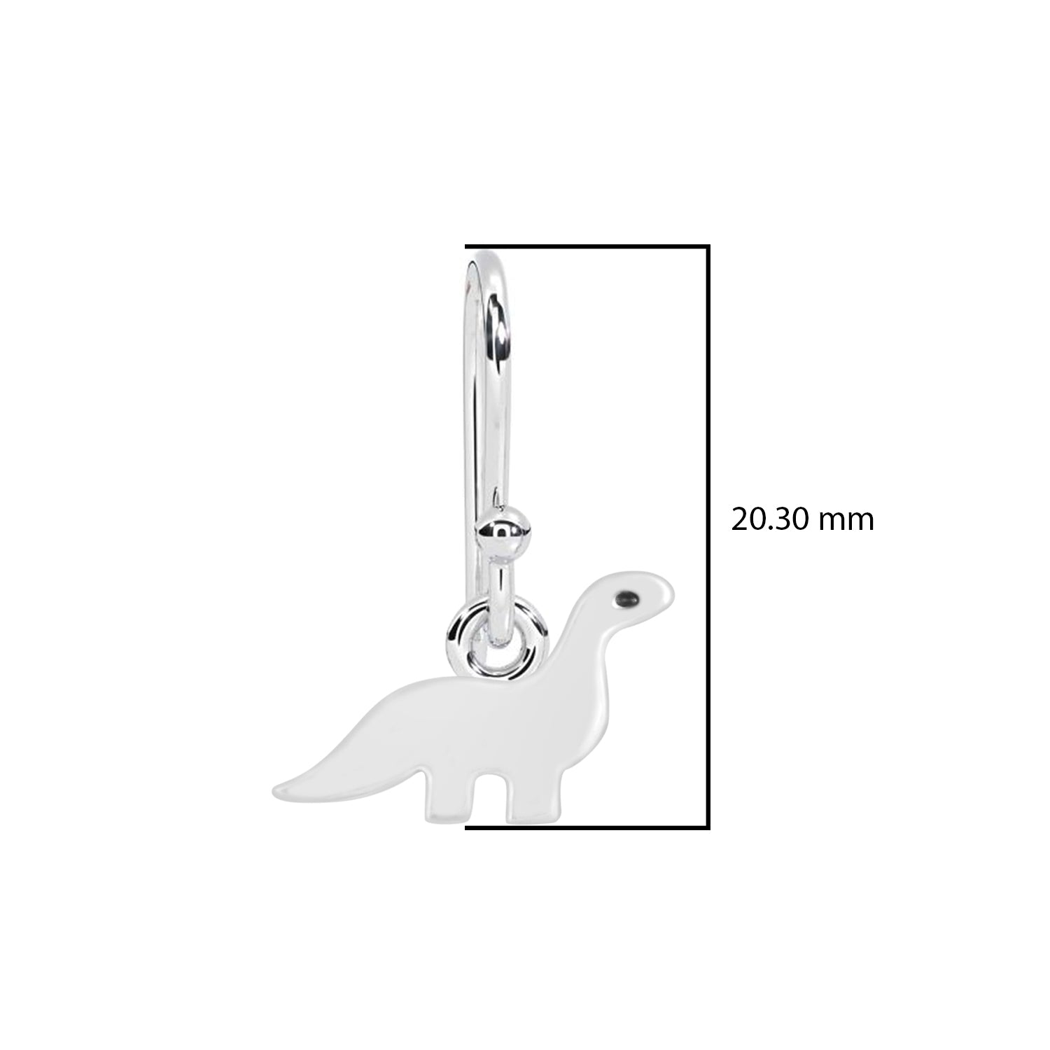 Playful Dinosaur Dangle Earrings - Sterling Silver