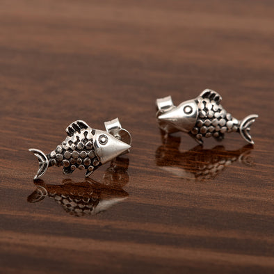 925 Sterling Silver Fish Studs For Women Animal Earrings Fish Jewelry Gift Cute Fish Earrings