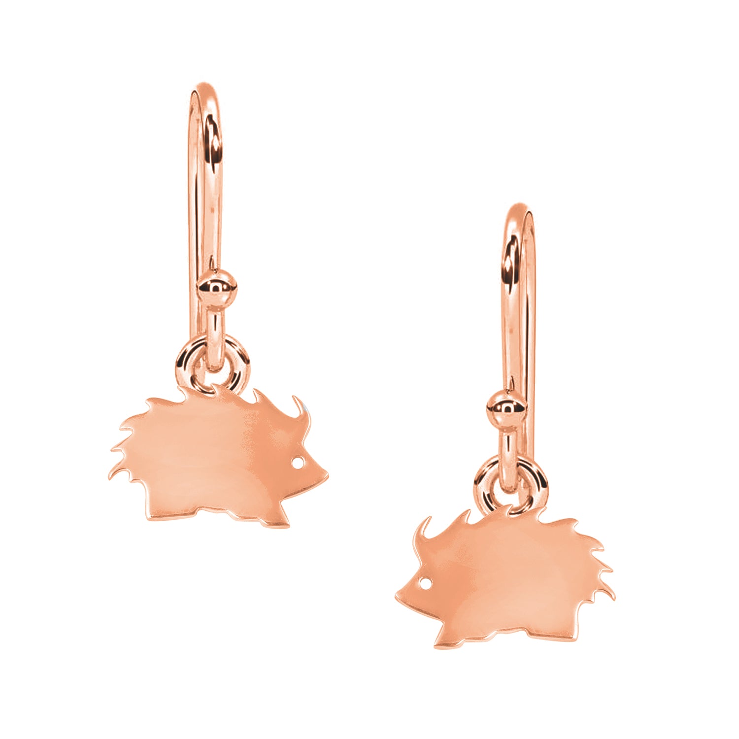 Whimsical Hedgehog Dangle Earrings - Sterling Silver