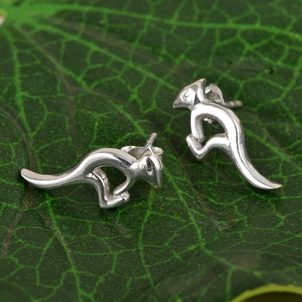 Kangaroo Studs Earrings Animal Lover Gift Earrings For Women Kangaroo Jewelry 925 Silver Earrings