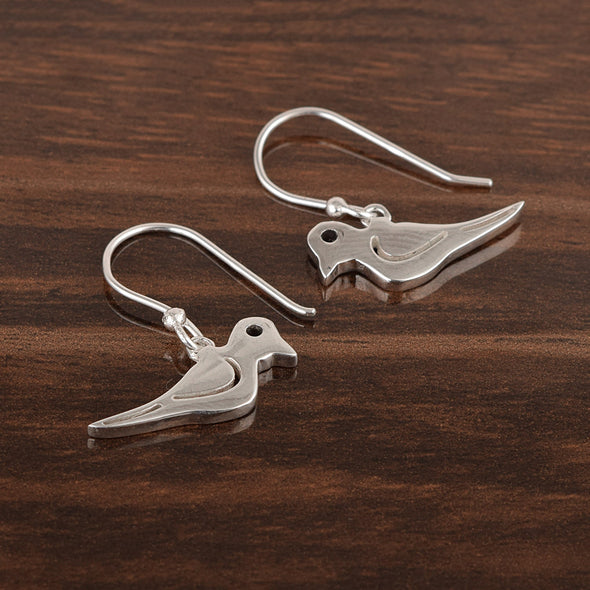 925 Sterling Silver Bird Earrings For Women Unique Animal Hoop Earrings