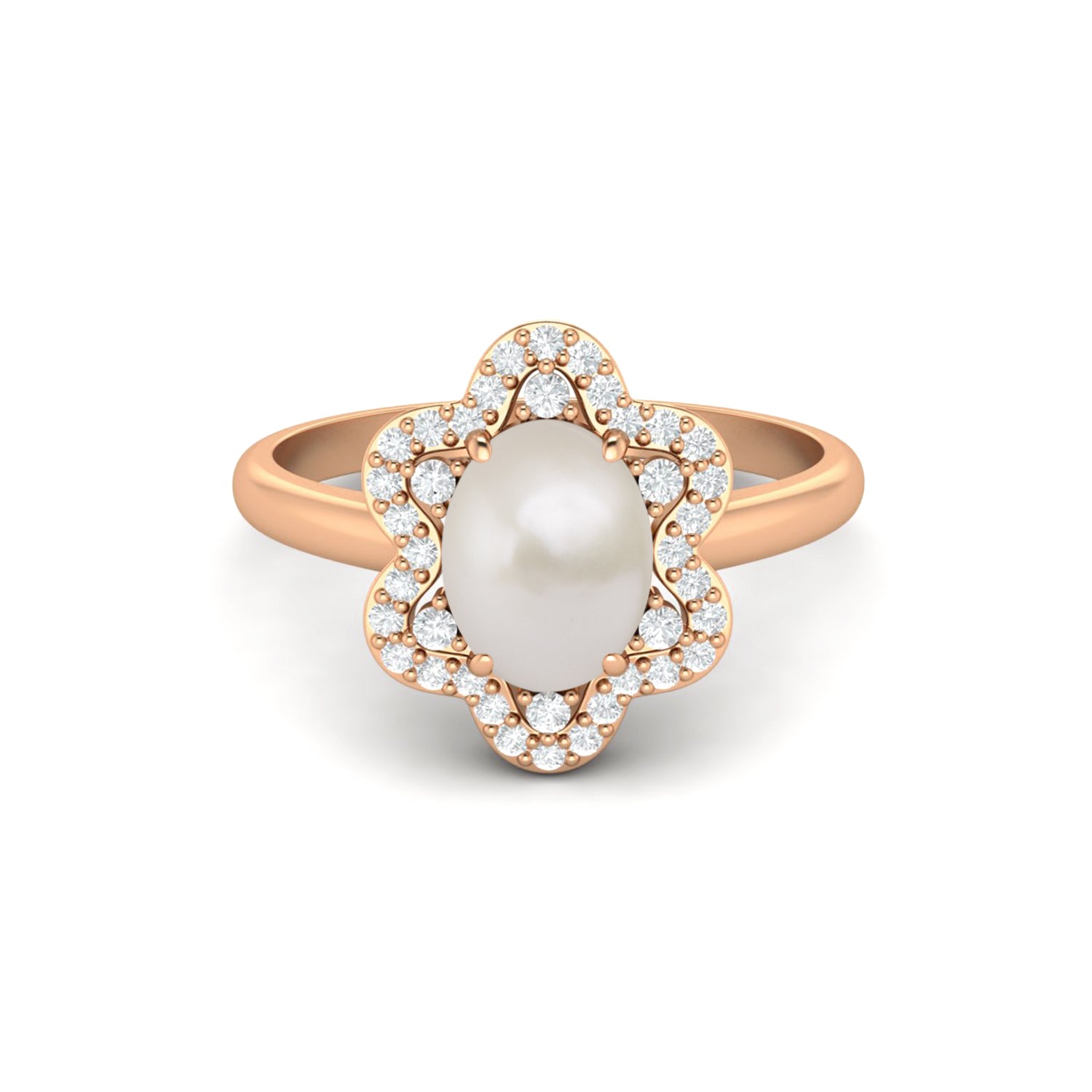 Anello nuziale in pietra di perla naturale, anello ovale in argento sterling 925