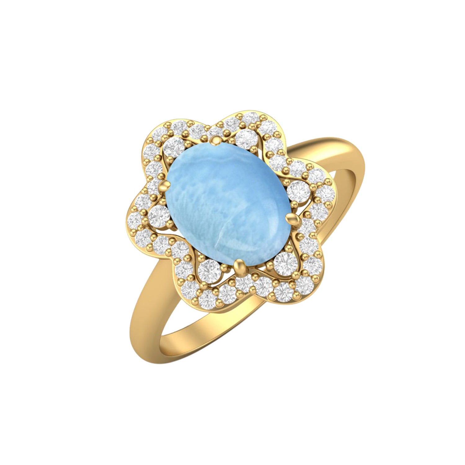 Lairmar Halo Ring – Sterling Silver