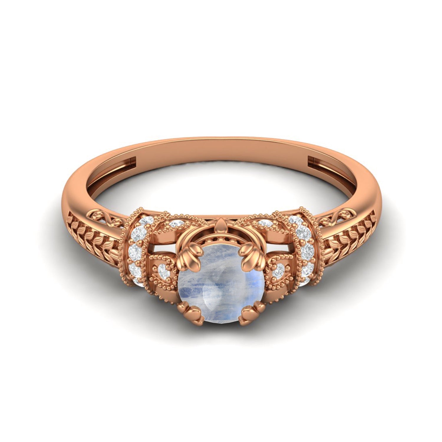 Tanzanite Vintage-Inspired Halo Ring -Sterling Silver