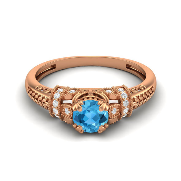 Swiss Blue Topaz Ring