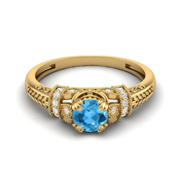 Swiss Blue Topaz Ring