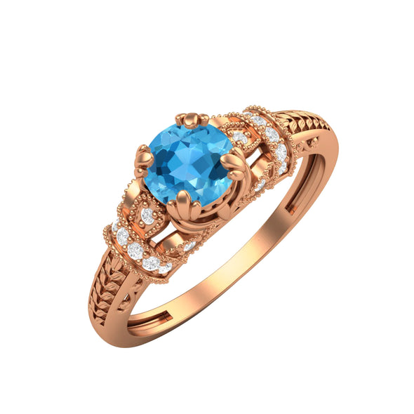 Swiss Blue Topaz Ring