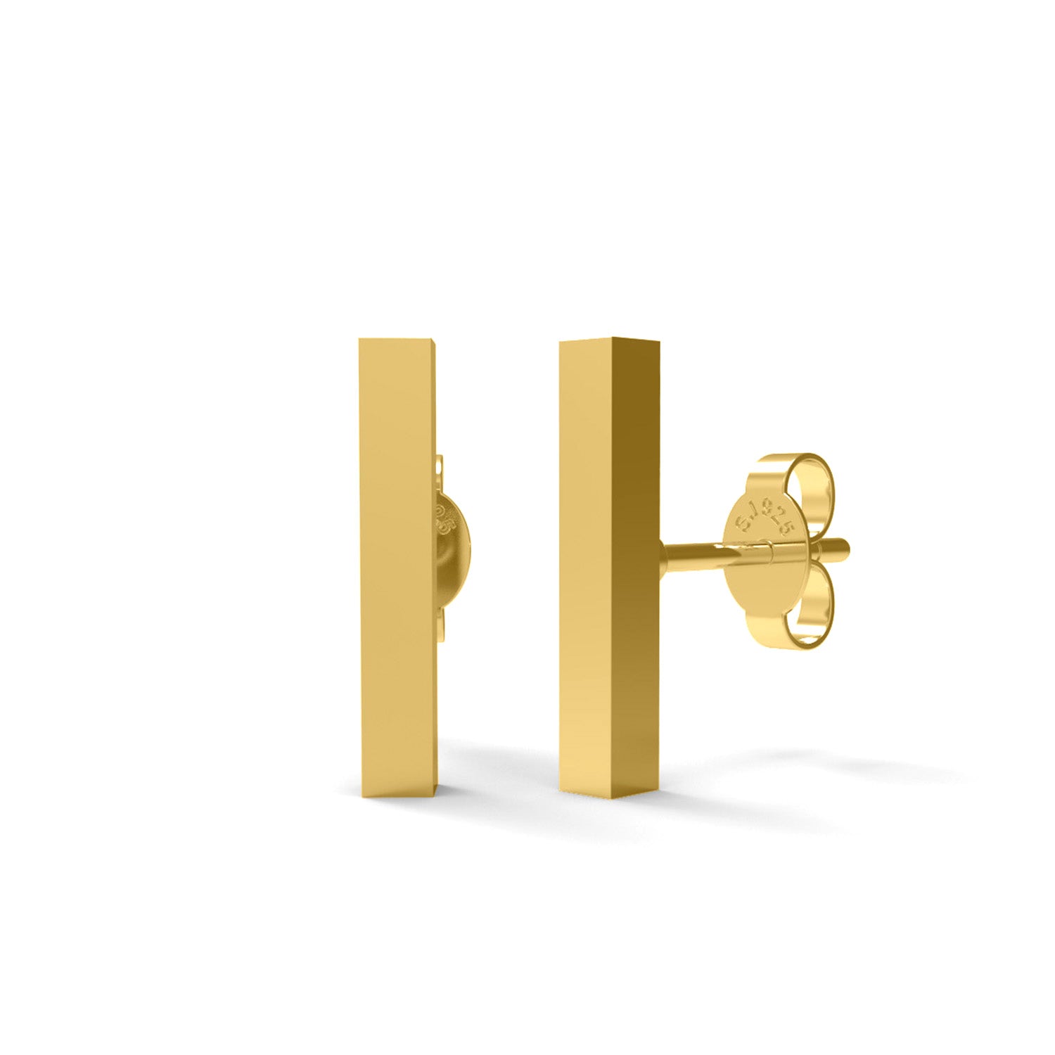 Initial "I" Monogram Stud Earring – Sterling Silver