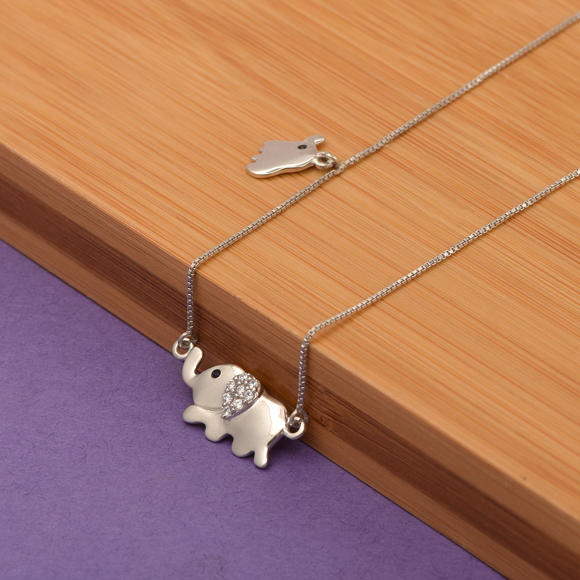 Collana con fiocco di neve e stella in tanzanite - Argento Sterling