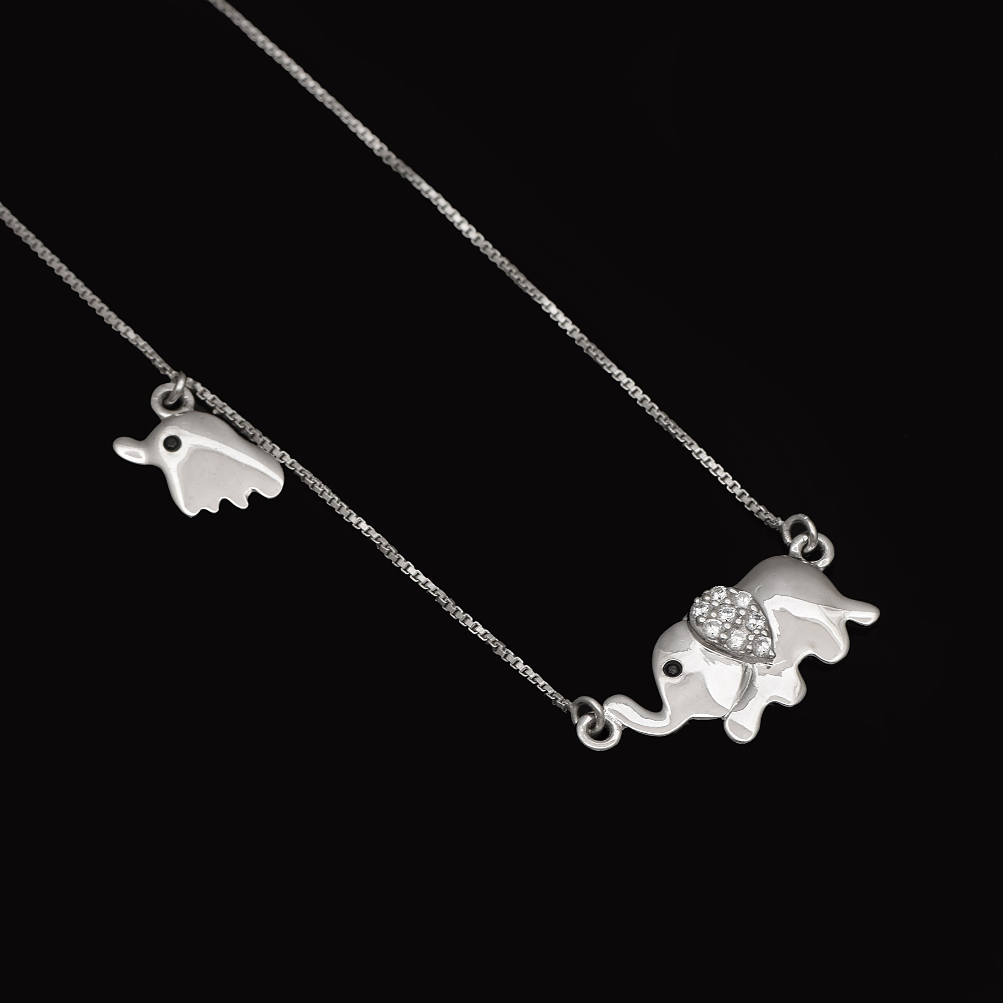 Collana con fiocco di neve e stella in tanzanite - Argento Sterling