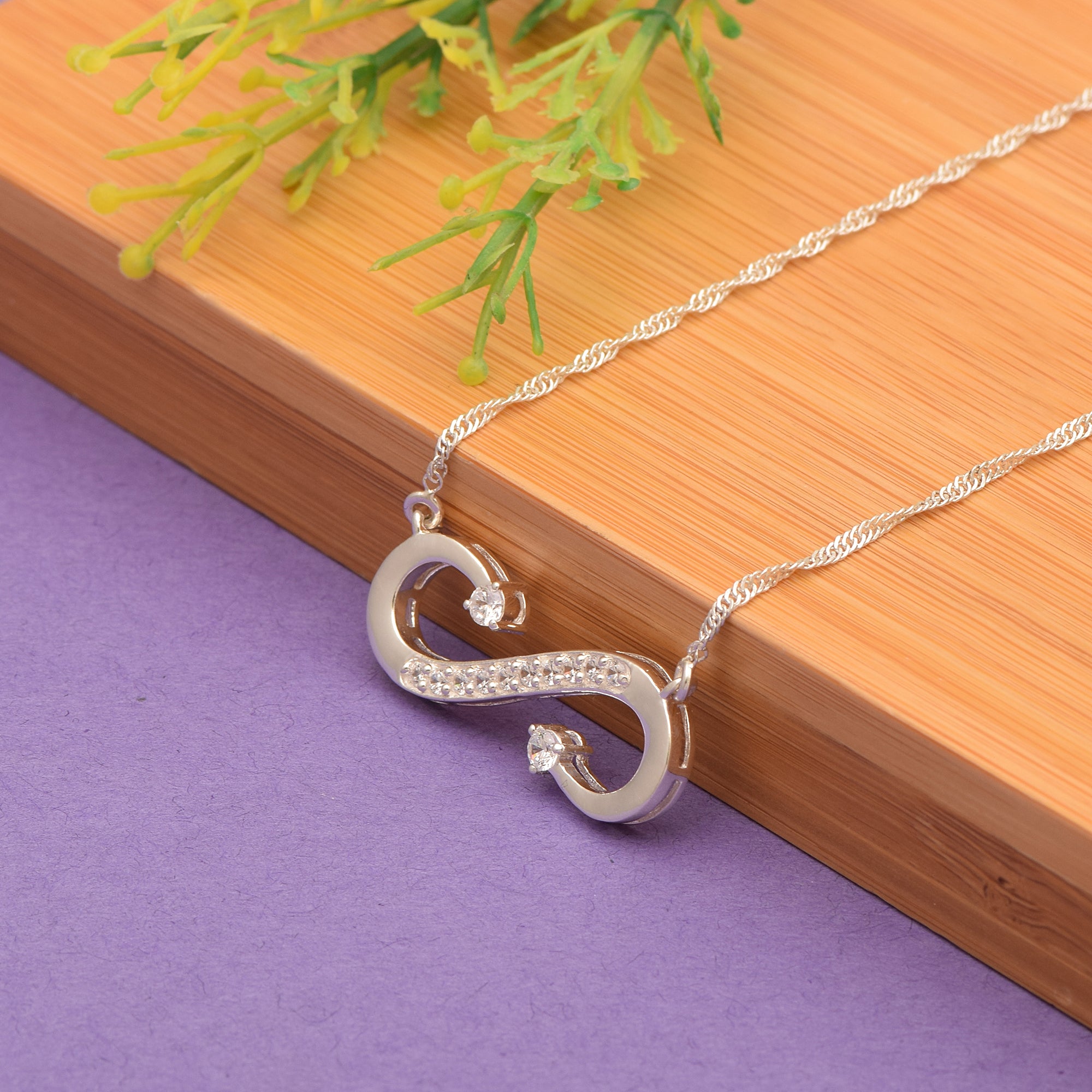 Collana con fiocco di neve e stella in tanzanite - Argento Sterling